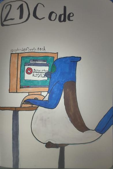 Cybird looking at a computer with an error on the screen.

"Error
Access violation
0000000000042...
in module '...
Read of 00000"