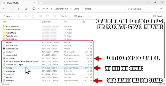 Zip archive and extracted files for follow-up StealC malware.