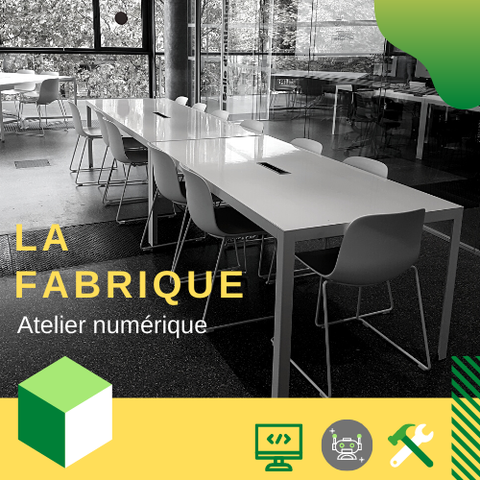 Vue de l'intérieur du local, la Fabrique, à la médiathèque Émile Zola de Montpellier.