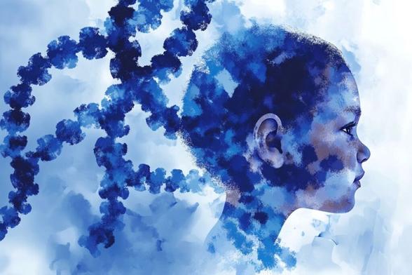 This shows DNA and a child.