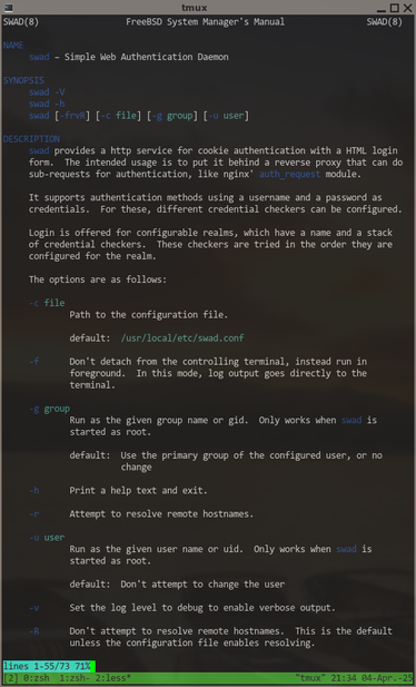 swad(8): Manpage for swad