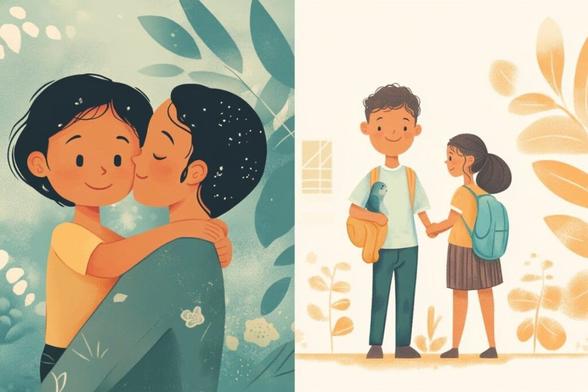 This shows a mom and child.