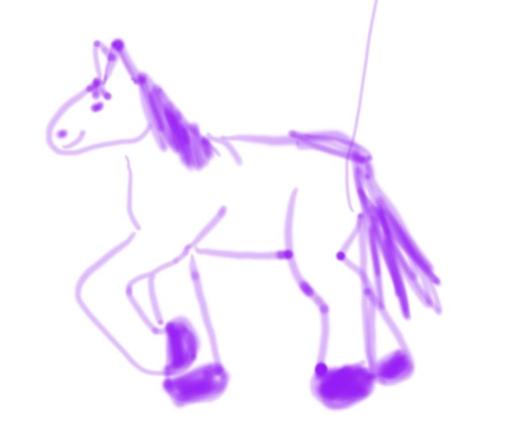 low effort poorly executed sketch of a horse