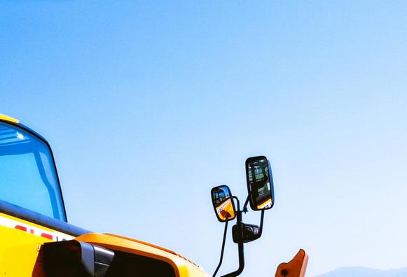 Construction vehicle close up