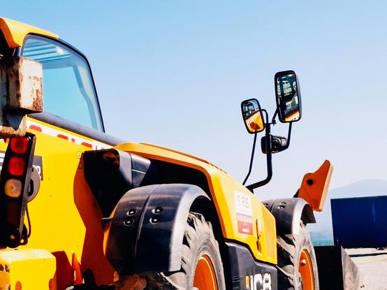 Construction vehicle close up