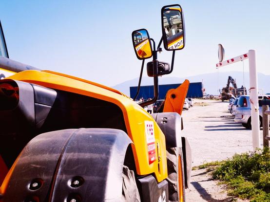 Construction vehicle close up