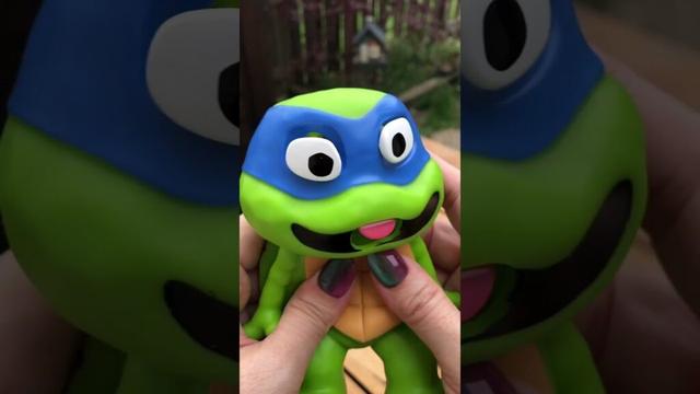 TMNT バーピン・タートル・トッツ レオナルド・ダ・ヴィンチのフィギュア！🐢 #shorts #satisfyingvideo #asmr