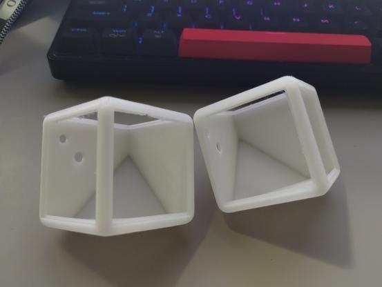 2 5x5 LED matrix half cubes 3d printed