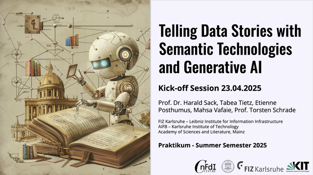 Cover slide of the Data Stories project course.