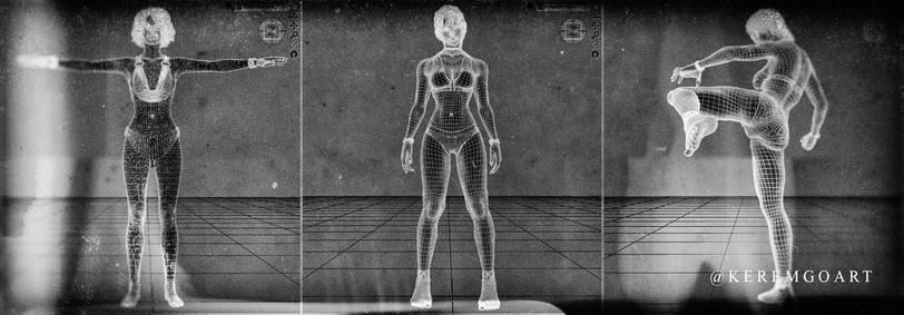 screenshot of a wireframe viewport of a 3d project in progress