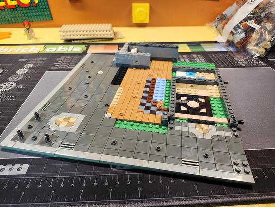 A partially constructed Lego set
