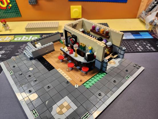 A partially constructed Lego set