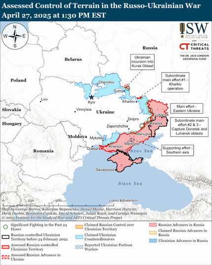 Russian Offensive Campaign Assessment, April 27, 2025
