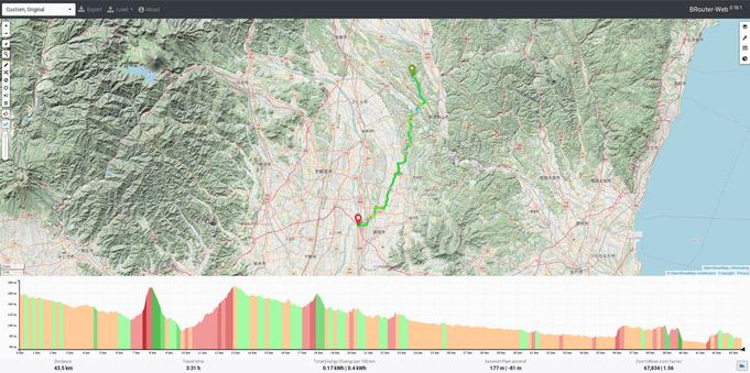 a planned route on https://brouter.de/brouter-web/