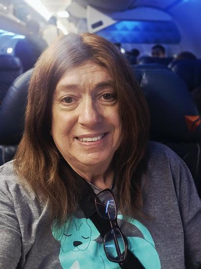 Selfie from 2B. I hate flying