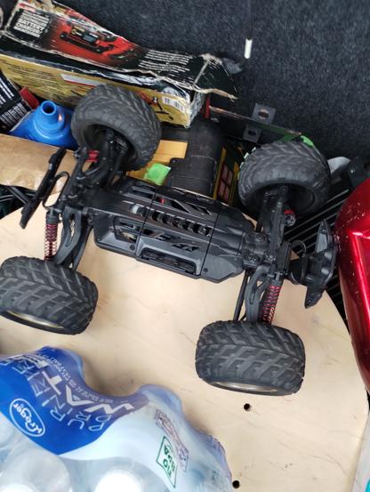 Cheap RC toy car/truck with big wheels - background not removed.... now you know why I tried to remove the background from the hoverboard picture - 
Cost of this RC truck was $1.00 US