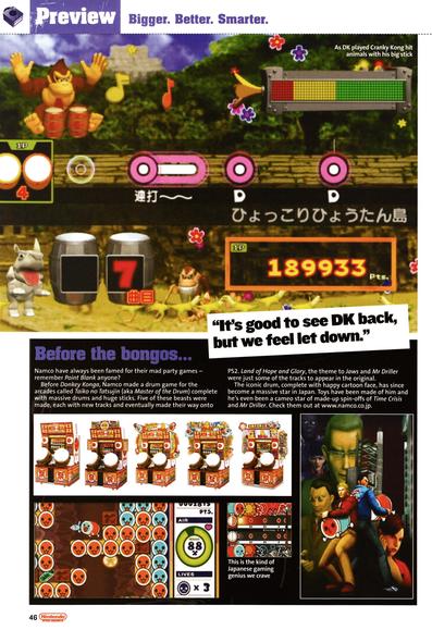 preview for Donkey Konga on GameCube.
Taken from Nintendo Official Magazine 137 - February 2004 (UK)