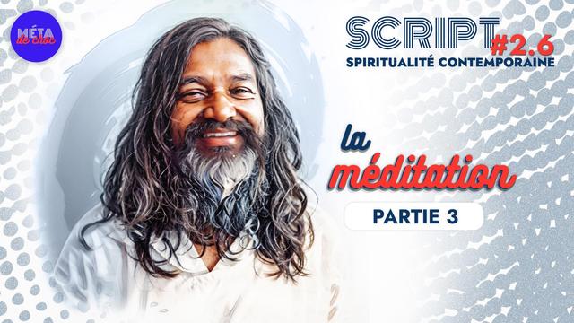 Portrait de Maharishi Mahesh Yogi, gourou et inventeur de la méditation transcendantale. Illustration de la partie 3 de l’émission « La méditation », du podcast Méta de Choc.
