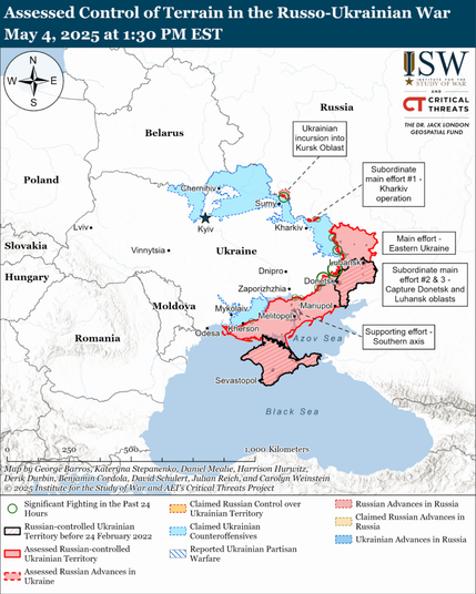Russian Offensive Campaign Assessment, May 4, 2025