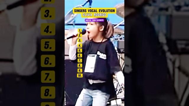 singers vocal evolution:olivia rodrigo! #singers #vocal #evolution #oliviarodrigo #part1 #vocale