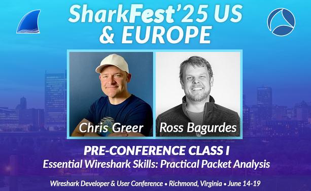 Join Chris Greer and Ross Bagurdes for Pre-Conference Class I: Essential Wireshark Skills: Practical Packet Analysis, a hands-on deep dive that’s perfect for beginners and seasoned analysts alike. Then stay for a full week of learning, connection, and community in Richmond, VA.