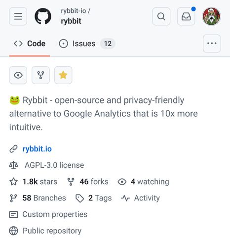 https://github.com/rybbit-io/rybbit