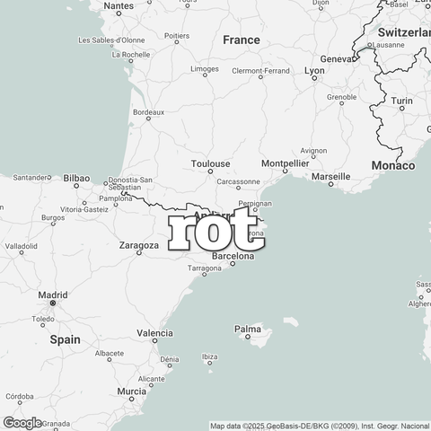 Map of Andorra overlaid with "rot".