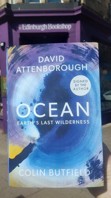 Ocean by David Attenborough, outside the Edinburgh Bookshop
