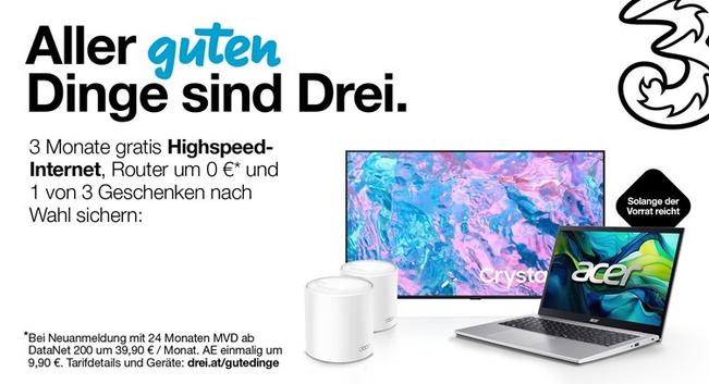 Drei Greets New Subscribers with Free Internet, Device Giveaways