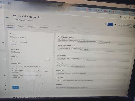 Authentik provider and application setup