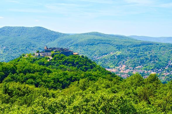 Visegrad castle seen from the zsitvay observation tower