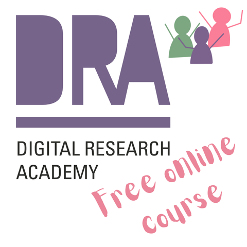 DRA Logo with different colored people figures and text that reads free online course