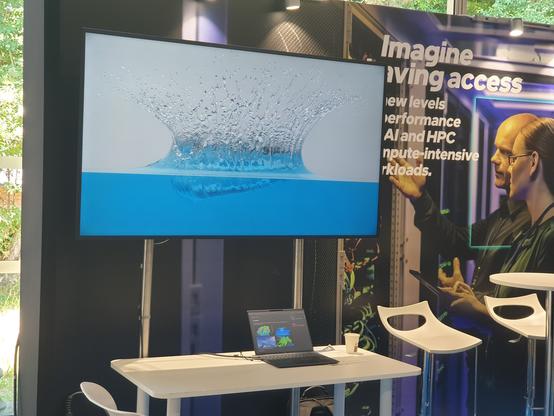 FluidX3D demo of a raindrop splash, simulated on 2x Intel Xeon 6979P
