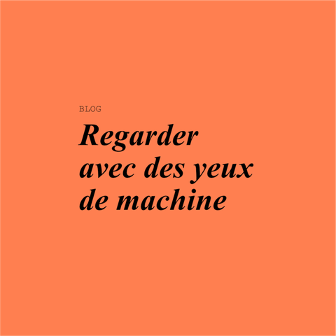 orange picture with the blog's article title: Regarder avec des yeux de machine