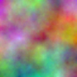 A computer generated, multi-coloured, fractal plasma. Generated using the Diamond-Square algorithm.