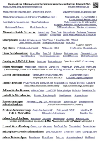 Meine Datenschutz und Privatsphäre Übersicht 2025, für Jedermann