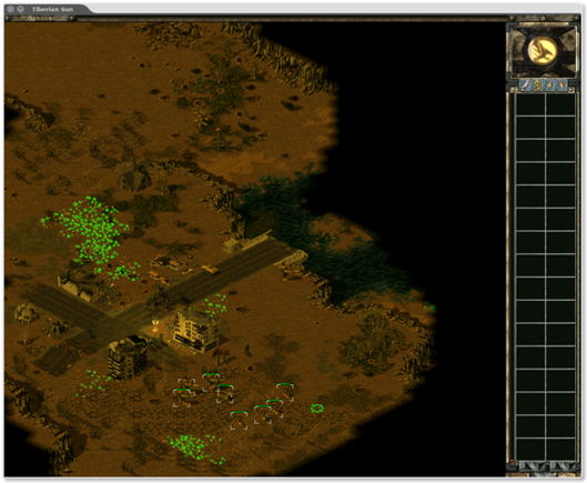 🕶️ A bird's-eye view of my troops at the start of the game, in a modern, war-torn city on the Arabian Peninsula.

📚️ CnCNet is a libre, multi-platform tool that simplifies single-player / multi-player play (on dedicated servers) with the old Command & Conquer titles (and derivatives) on recent hardware. Its installer (based on wine) supports the download and installation of free (C&C 1&2, Red Alert 1) or commercial (other games from CD, but not available for Linux), and apply any patches. The gameplay and balance of the games are unchanged, the cheats are eliminated. Great job making these games accessible in a few clicks!