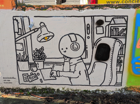 lofi boy street art