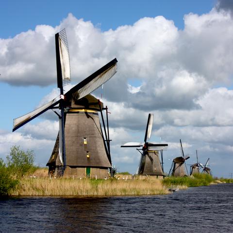 The windmills of Kinderdijk, Netherlands, a World Heritage Site