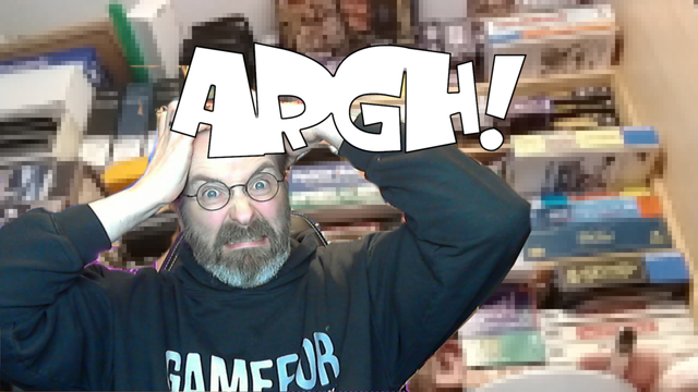 Ich, sich die Haare raufend mit Text ARGH! als Top layer