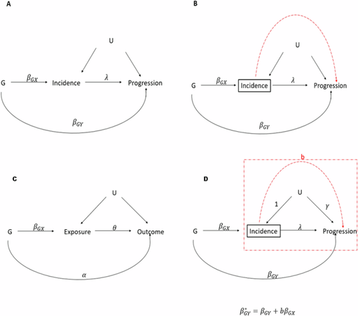 An application of the MR-Horse method to reduce selection bias in genome-wide association studies of disease progression