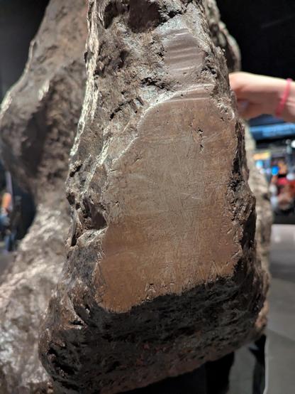Some of the polished bit of the Alien crystal pattern that iron cools down in while in space. That cooling crystal pattern is not found in iron that cools on earth