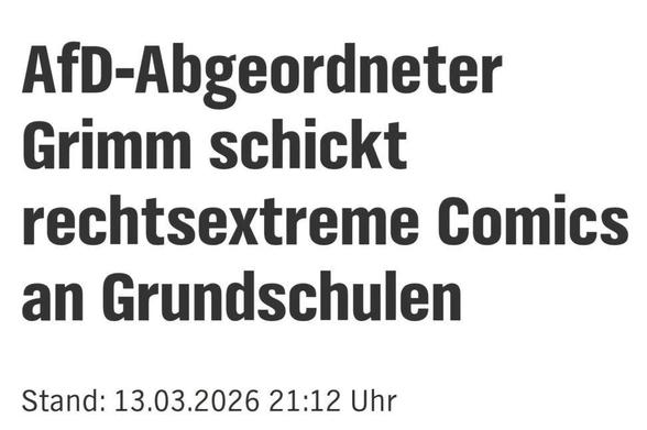 AfD-Abgeordneter Grimm schickt rechtsextreme Comics an Grundschulen