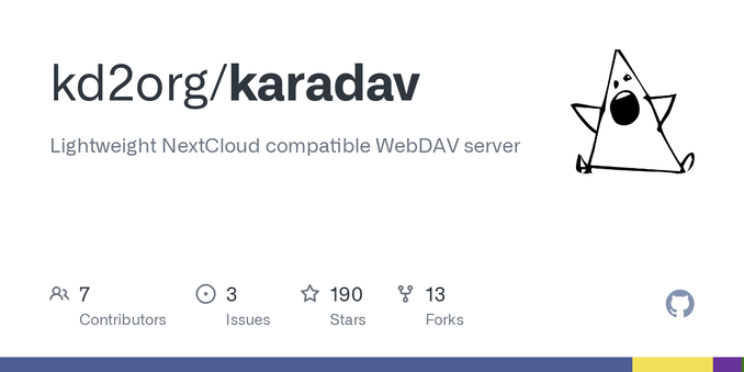 Lightweight NextCloud compatible WebDAV server. Contribute to kd2org/karadav development by creating an account on GitHub.