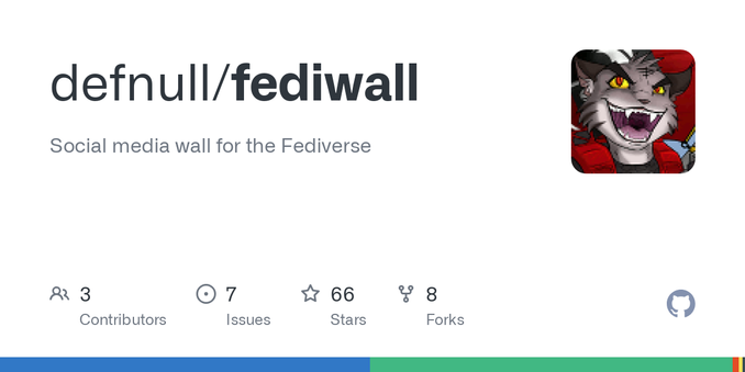Social media wall for the Fediverse. Contribute to defnull/fediwall development by creating an account on GitHub.