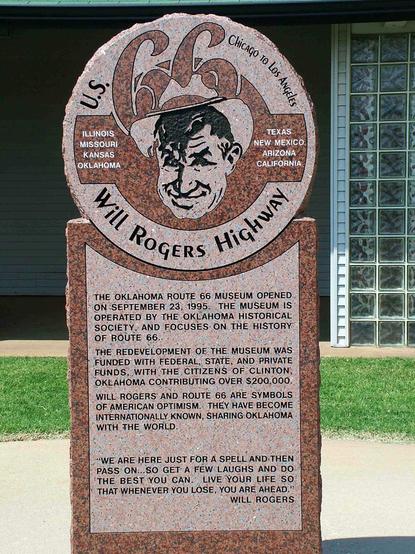 will rogers highway marker