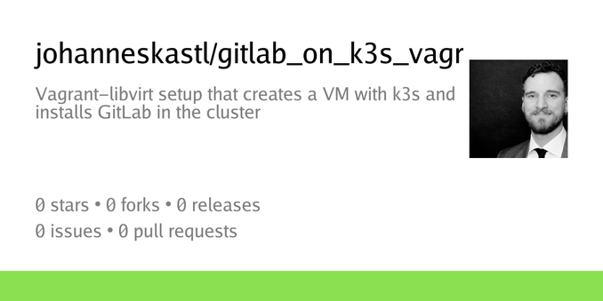 Summary card of repository johanneskastl/gitlab_on_k3s_vagrant_libvirt_ansible