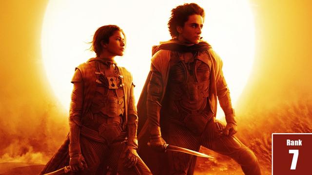 Zendaya and Timothee Chalamet in a scene from the movie Dune: Part Two