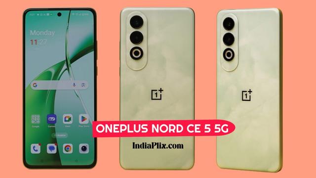 OnePlus Nord CE 5 smartphone with vertical dual-camera and AMOLED display, launching soon in India in May 2025.