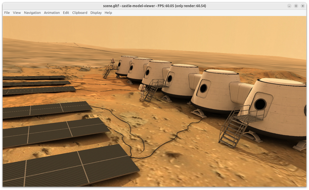 "Mars One" environment from Sketchfab https://sketchfab.com/3d-models/mars-one-mission-base-83ced347037f47aba8473147d65df074 by Admone